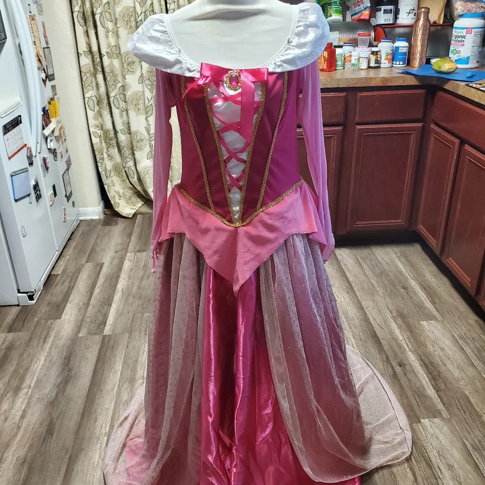 Elegant Aurora Pink and Gold Women's Costume - Picture 2 of 4